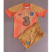 Chelsea Torwart Fußballbekleidung Heimtrikot Kinder 2022-23 Kurzarm (+ kurze hosen)